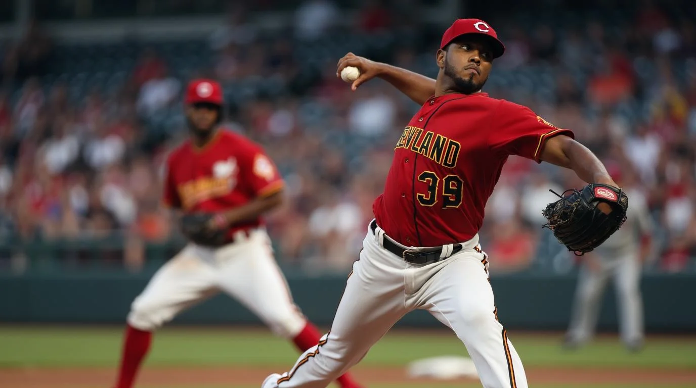 Cleveland Guardians pitchers Luis Ortiz and Emmanuel Clase Cleveland Guardians pitchers Luis Ortiz and Emmanuel Clase