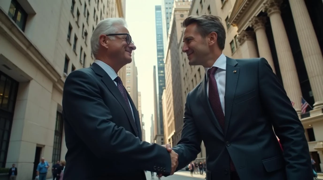 Jeff Sprecher and Shayne Coplan at the New York Stock Exchange Jeff Sprecher and Shayne Coplan at the New York Stock Exchange